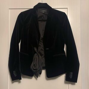 Ann Taylor Black Velvet Skirt Suit 2P